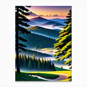 Sunrise In The Mountains Canvas Print