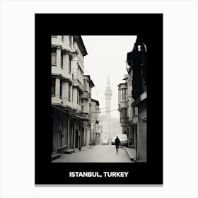 Poster Of Istanbul, Turkey, Mediterranean Black And White Photography Analogue 2 Canvas Print