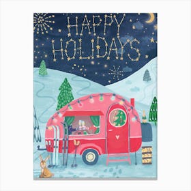 Happy Holiday Caravan Canvas Print