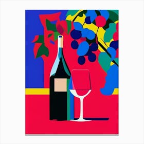 Gamay Wine Pop Matisse Cocktail Poster Canvas Print