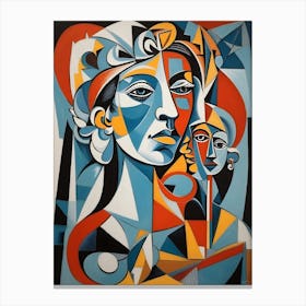 Abstract Woman Painting Canvas Print