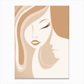 Woman'S Face — Stock Vector Canvas Print