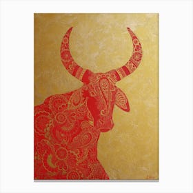 Red Cow Canvas Print