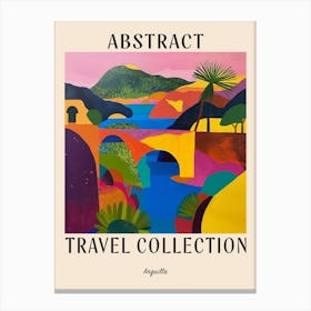 Abstract Travel Collection Poster Anguilla 2 Canvas Print