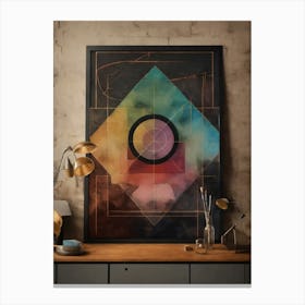 Geometric Abstract Painting Canvas Print