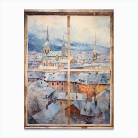 Winter Cityscape Salzburg Austria 1 Canvas Print