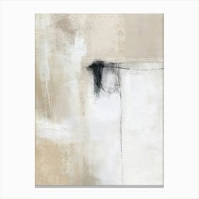 Beige White Abstract Painting 1 Canvas Print
