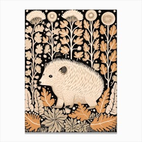 Hedgehog And Cactus 3 Canvas Print