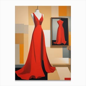 Red Dress 1 Canvas Print