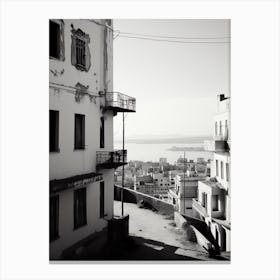 Algiers, Algeria, Mediterranean Black And White Photography Analogue 3 Canvas Print