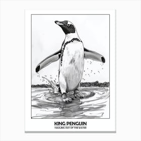 Penguin Hauling Out Of The Water Poster 9 Canvas Print