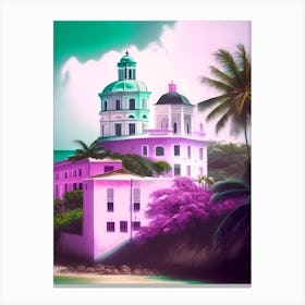 Puerto Rico Soft Colours Tropical Destination Canvas Print