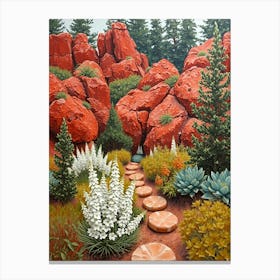 Red Rock Garden Canvas Print