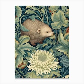 Hedgehog William Morris Canvas Print