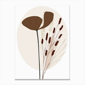 Illustration Of A Brown Flower Canvas Print