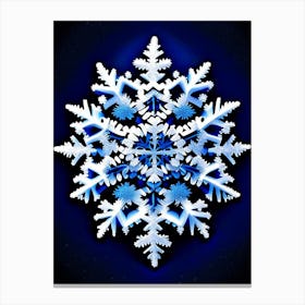 Irregular Snowflakes, Snowflakes, Pop Art Photography Canvas Print
