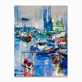 Port Of Bangkok Thailand Abstract Block harbour Canvas Print