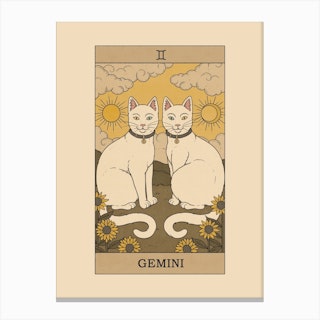 Gemini Cat Canvas Print