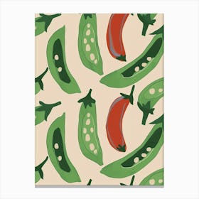 Peas In Pods Abstract Pattern 2 Canvas Print
