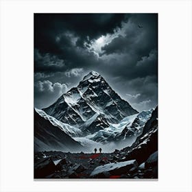 Mountain In The Night Canvas Print