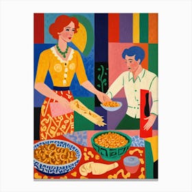 Meal For Two Canvas Print