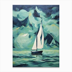 Sailboat In The Sky Canvas Print