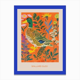 Spring Birds Poster Mallard Duck 3 Canvas Print
