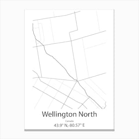 Wellington,New Zealand Minimalist Map Canvas Print