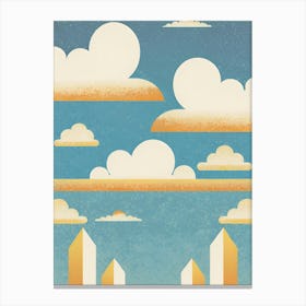 Skyscrapers And Clouds Canvas Print