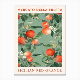 Sicilian Red Orange Fruit Market Poster Leinwandbild