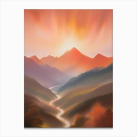 Sunset In The Mountains 93 Canvas Print