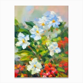 Gardenia Impressionist Painting Plant Canvas Print