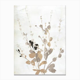 Neutral Floral Botanical Abstract Canvas Print