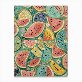 Watermelon Slices Canvas Print