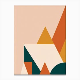 Abstract Boho Minimalist Geometric Shapes Leaves (1) Canvas Print