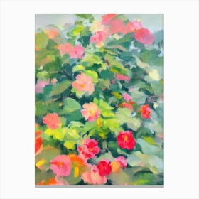 Begonia 3 Impressionist Painting Plant Canvas Print