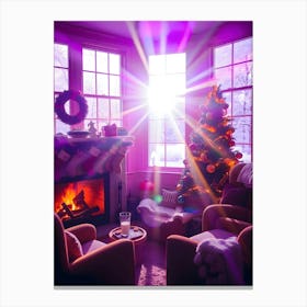 Christmas In The Living Room 4 Canvas Print