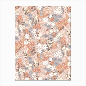 Soft Early Summer Floral Meadow Wildflower Garden Canvas Print