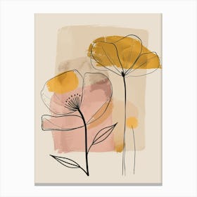 Birmingham Flower Market Boho Minimalist Style 1 Canvas Print