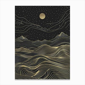 Gold Mountains 1 Canvas Print