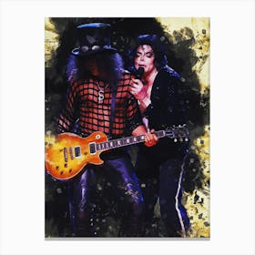 Smudge Michael Jackson And Slash Canvas Print
