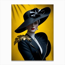 Lady In Black 2 Canvas Print