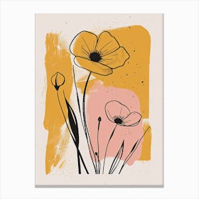 Portland Flower Market Boho Minimalist Style Canvas Print