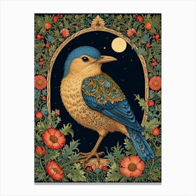 William Morris Blue Jay Canvas Print