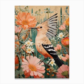 Hoopoe 3 Detailed Bird Painting Canvas Print
