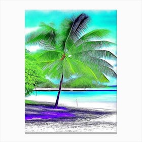 Huahine French Polynesia Soft Colours Tropical Destination Canvas Print