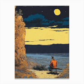 Man In The Moonlight Canvas Print