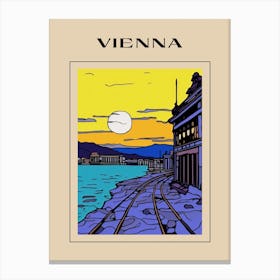 Minimal Design Style Of Vienna, Austria 4 Poster Canvas Print