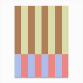 Abstract Stripes Pattern 01, vintage, retro, geometric, cool, minimal, colorful, vibes, minimalism, patterns Canvas Print