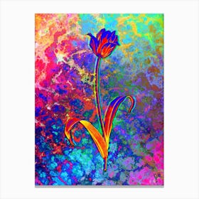 Didier's Tulip Botanical in Acid Neon Pink Green and Blue n.0141 Canvas Print